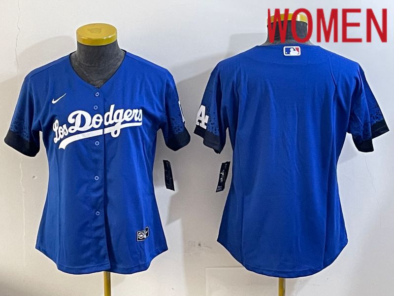 Women Los Angeles Dodgers blank 2024 blue jersey 202411206->women mlb jersey->Women Jersey